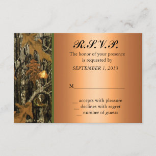 Invitación a Cazar Boda de Camo RSVP