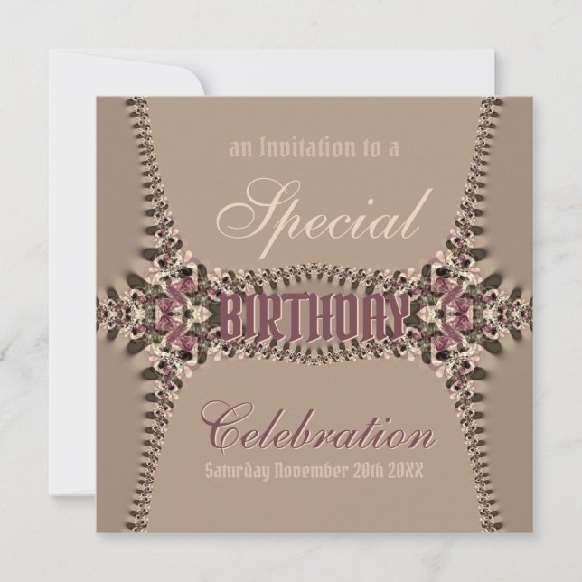 Invitación a Celebraciones de Cumpleaños (Anverso)