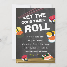 Invitación a celebrar el cumpleaños de Sushi Roll