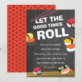 Invitación a celebrar el cumpleaños de Sushi Roll