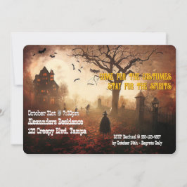 Invitación a cementerio de la fiesta personalizado