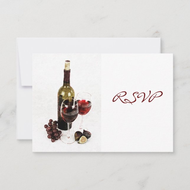 Invitación a cena de celebración con vino (Anverso)
