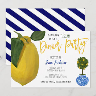 Invitación a cena de limón