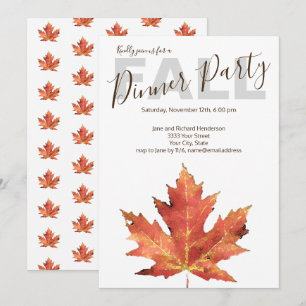 Invitación a Cena de Otoño