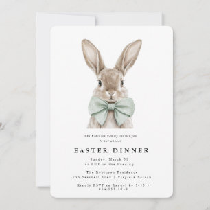 Invitación a cena de Pascua con acuarela moderna
