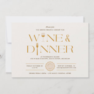 Invitación a Cena de Vino Evento Corporativo