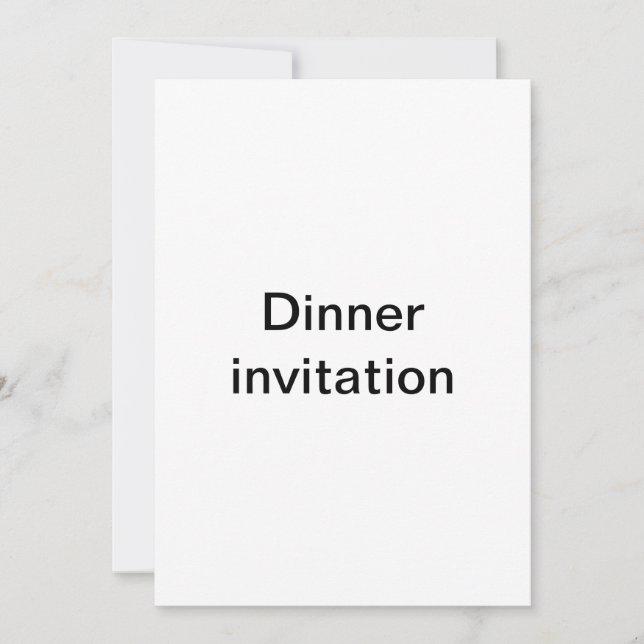 Invitación a cenar (Anverso)