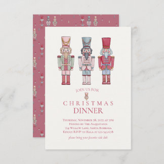 invitación a cenar a los Navidades de nutcracker d