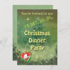 Invitación a cenar a Navidades vegetarianos