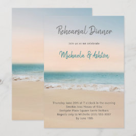 Invitación a cenar a un Boda fotográfico de playa