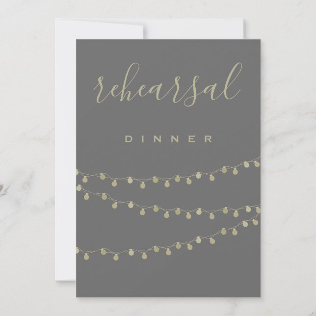 Invitación a cenar a un ensayo de luces de oro de  (Anverso)
