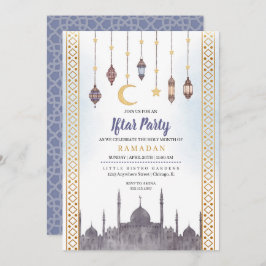 Invitación a cenar al Fiesta Iftar de oro azul Ram
