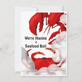 Invitación a cenar cangrejo de langosta de pescado