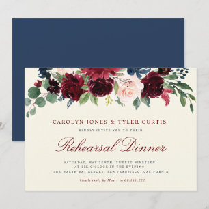 invitación a cenar con flores de la marina burdeos