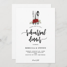 invitación a cenar ensayo botánico de rosas rojas