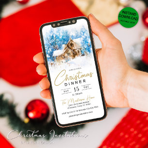 Invitación a cenar Navidades de Winter Wonderland