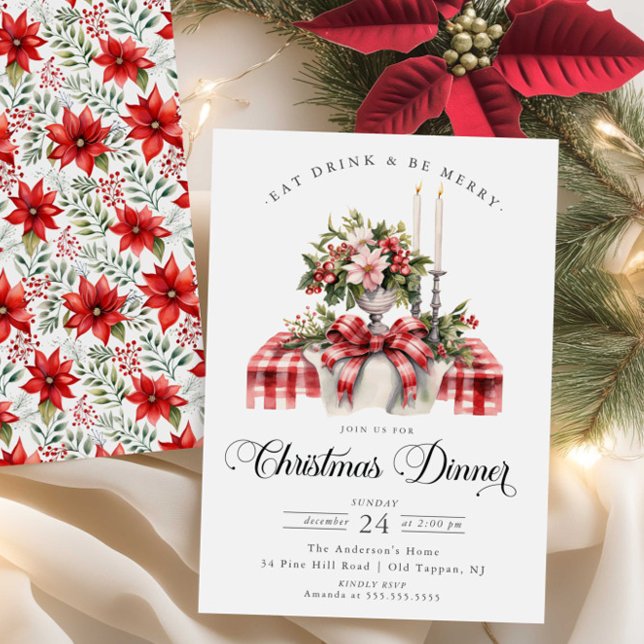 Invitación a cenar Navidades festivos (Subido por el creador)