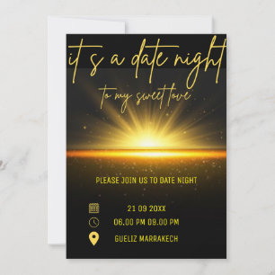 Invitación a cenar para cita nocturna,Invitación p