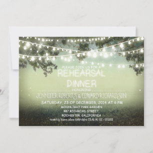 invitación a cenar para ensayo con luces de noche