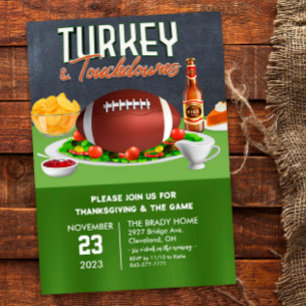 Invitación a cenar Turquía y Touchdowns