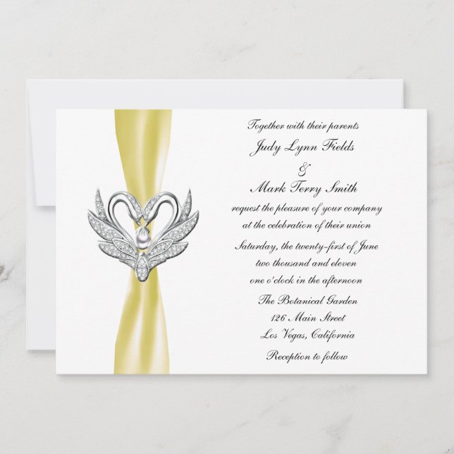 Invitación a Cerdos de Cinta amarilla Plata (Anverso)