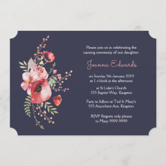 Invitación a ceremonia de nomenclatura de acuarela