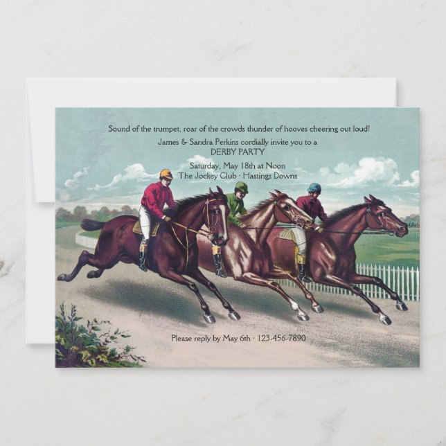 Invitación a cerrar carrera derby (Anverso)