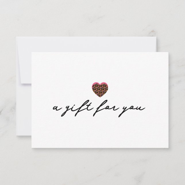 Invitación a certificado de regalo de corazón para (Anverso)