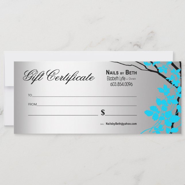 Invitación a certificado de regalo para marcas cre (Anverso)