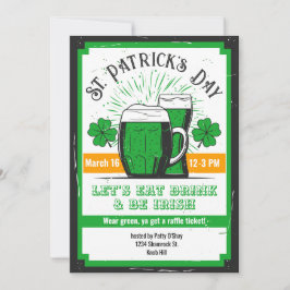 Invitación a cerveza verde por el Día de San Patri