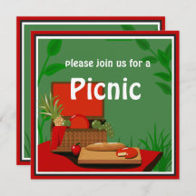 Invitación a cesta de picnic