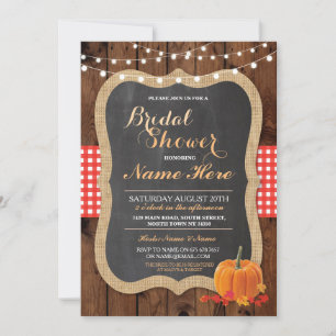 Invitación a Chalk de Madera de Carne de Ducha de 