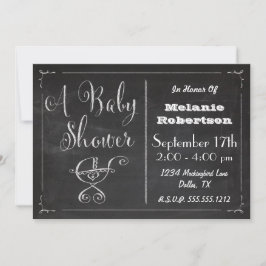 Invitación a Chalkboard Baby Shower