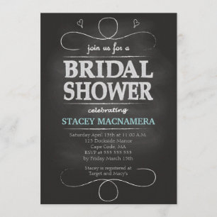 Invitación a Chalkboard Bridal Shower