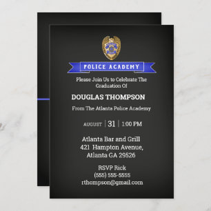 Invitación a Chalkboard de Graduados de la Academi