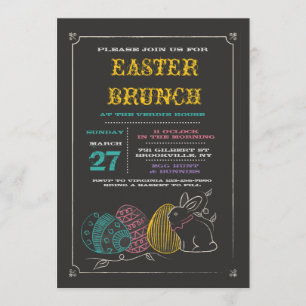 Invitación a Chalkboard Easter