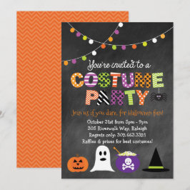 Invitación a Chalkboard Fiesta de disfraces de Hal