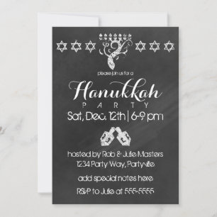 Invitación a Chalkboard Hanukkah