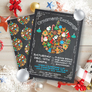 Invitación a Chalkboard Ornament Exchange