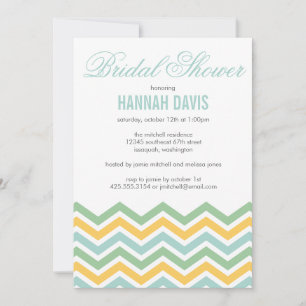 Invitación a Chevron Bridal Shower
