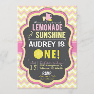 Invitación a Chevron por primer cumpleaños de Lemo