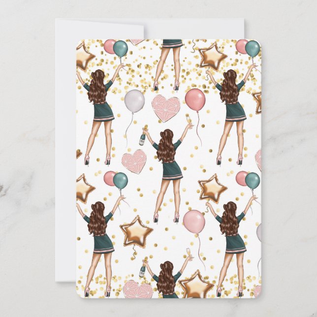 Invitación a Chica de cumpleaños (Anverso)