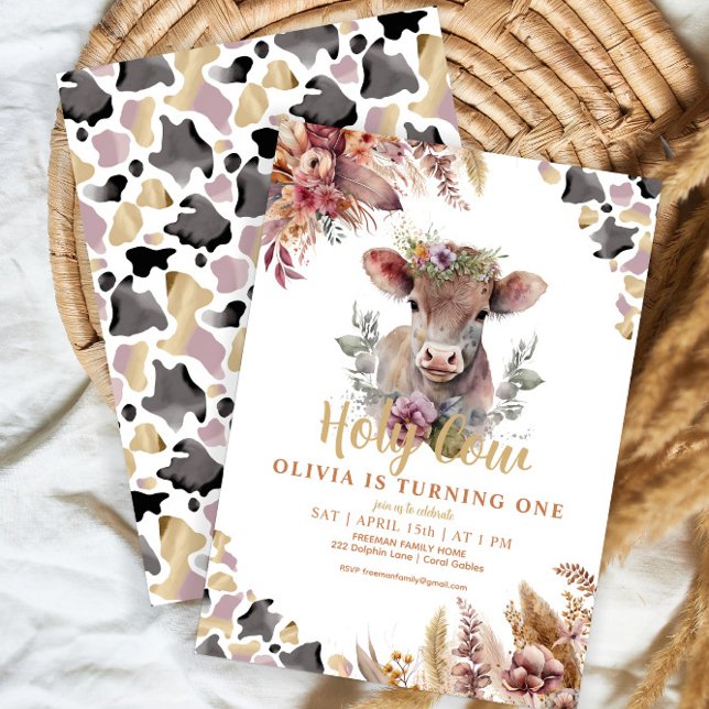 Invitación a Chica de cumpleaños de Floral Holy Co (Subido por el creador)