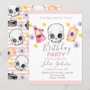 Invitación a chica de fiesta de cumpleaños de Hall