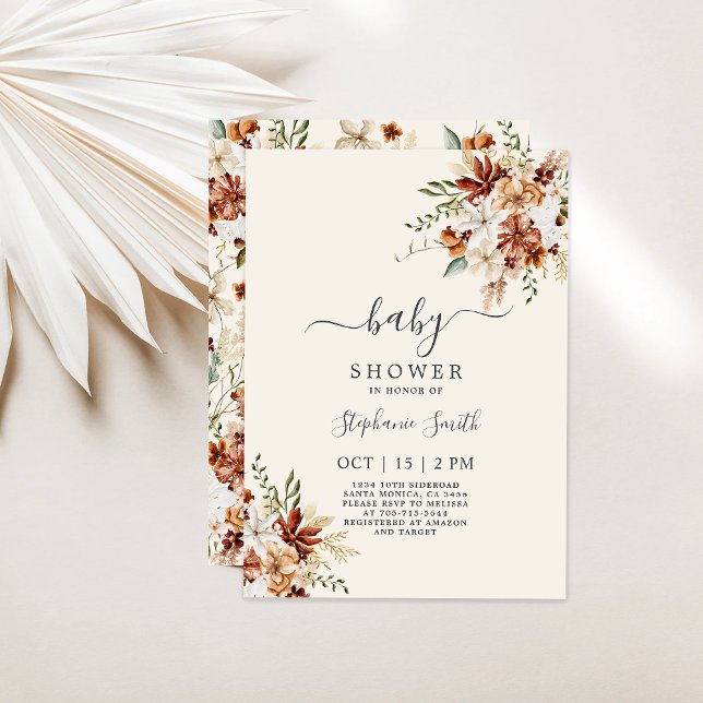 Invitación a Chica de Flor Silvestre en Baby Showe (Subido por el creador)
