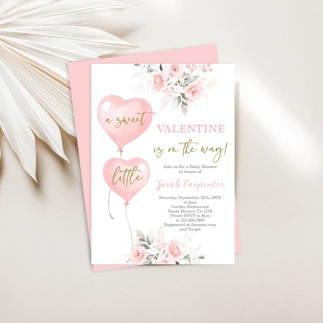 Invitación a Chica de Valentine Baby Shower (Subido por el creador)