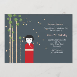 Invitación a Chica japonés