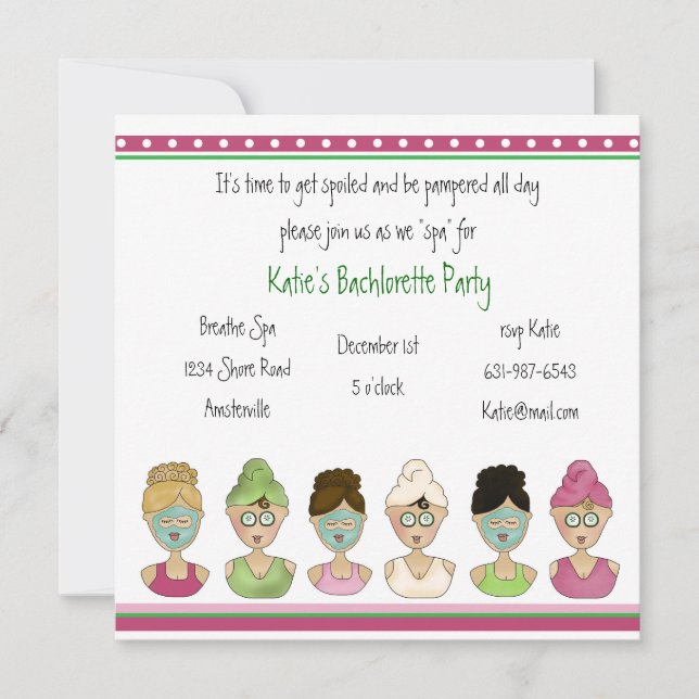 Invitación a Chicas de Spa (Anverso)