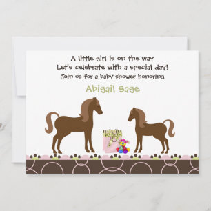 Invitación a Chicas en Baby Shower de caballos