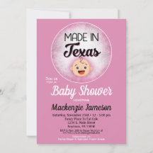 Invitación a Chicas rosas divertidos de Baby Showe